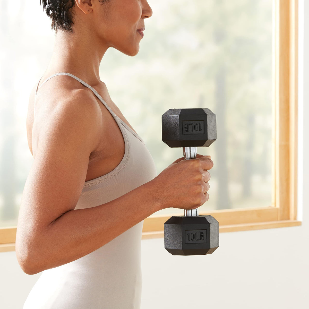 Rubber Hex Dumbbell D718991