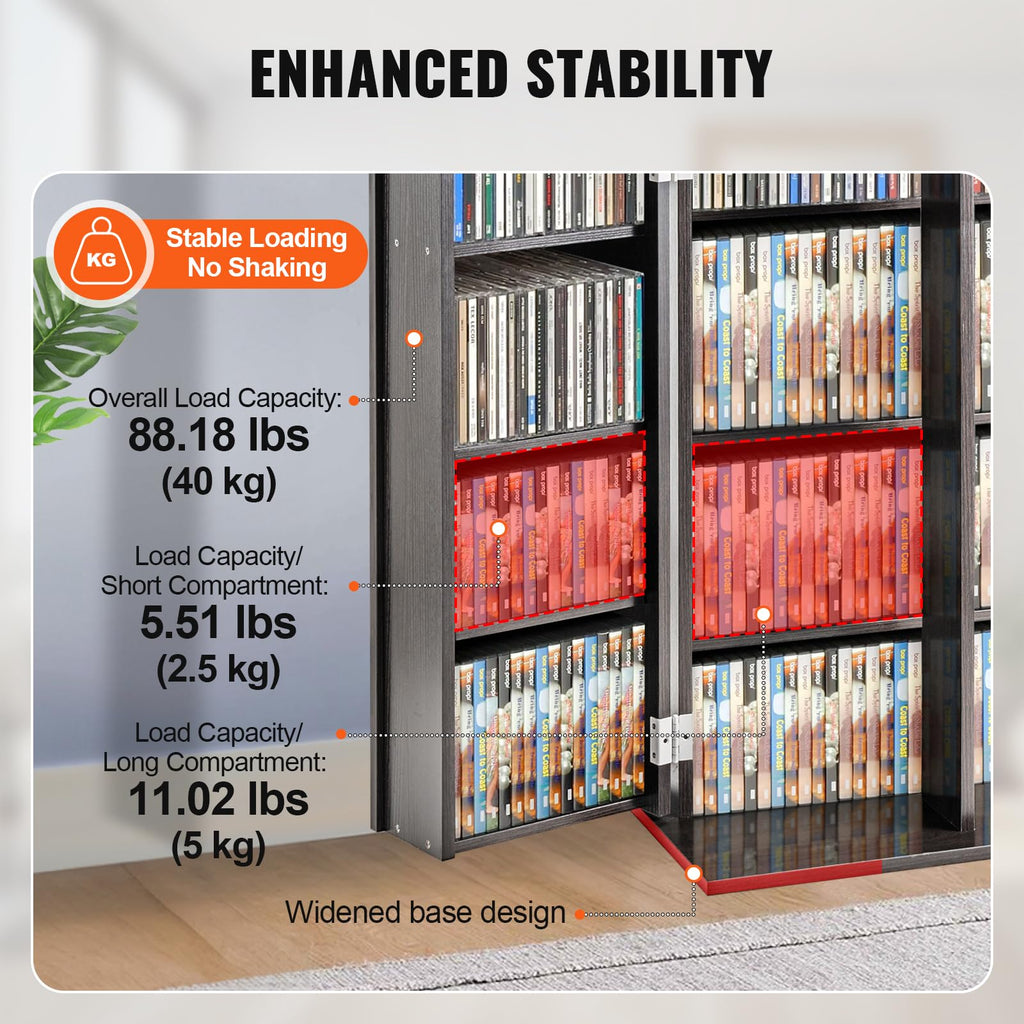Espresso Media Storage Cabinet with Doors and Shelves B602644