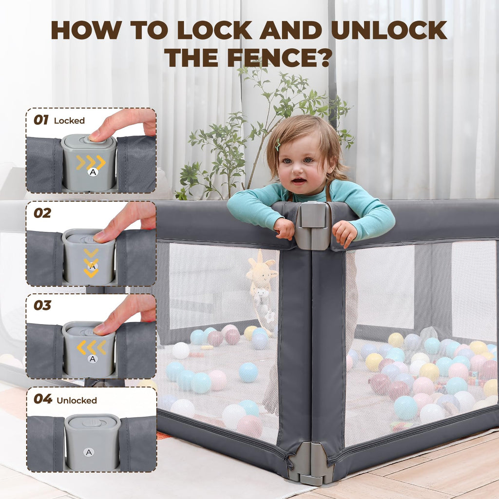 Grey Baby Playpen M393706