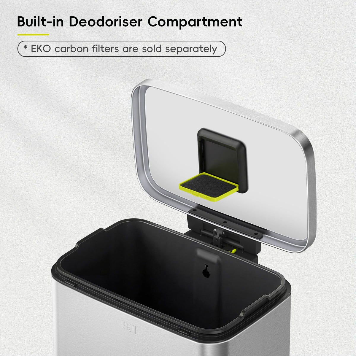 Matte Stainless 50 Liter Step Trash Can F10008