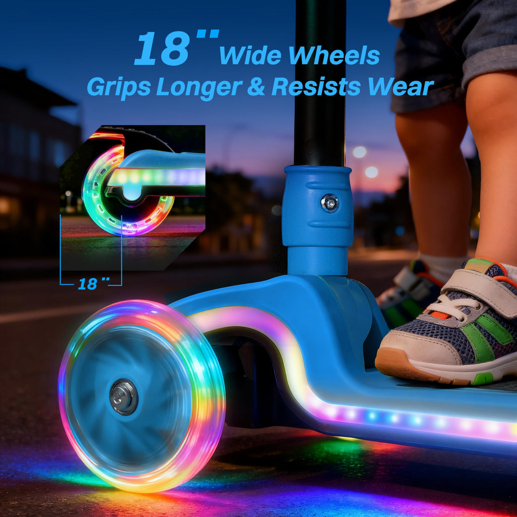 Light-Up 3 Wheel Kids Scooter with LED Lights Q88229