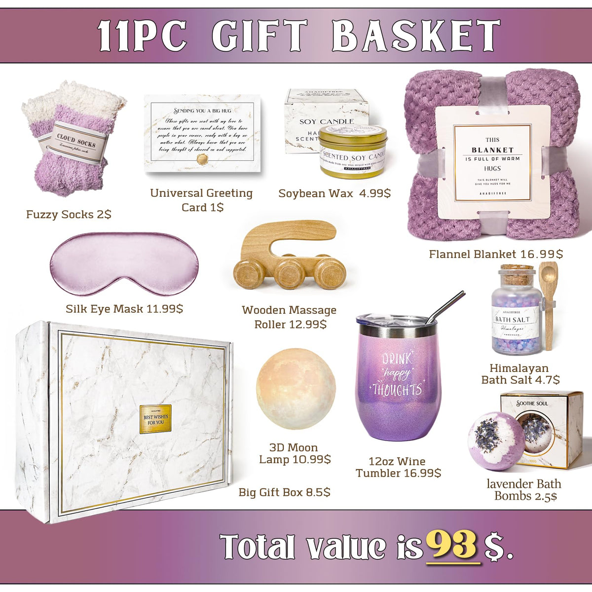 11 Pc Gift Baskets C603809