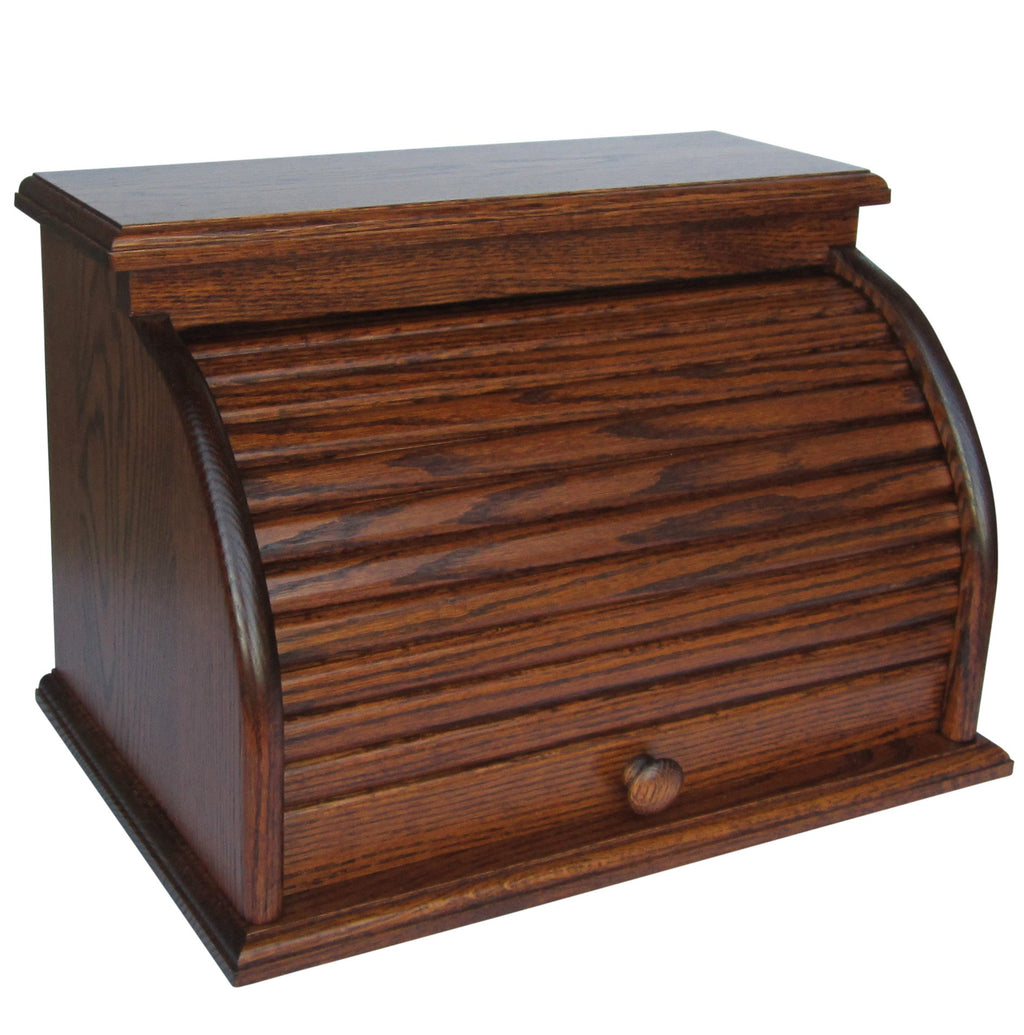 Oak Roll Top Bread Box M25244