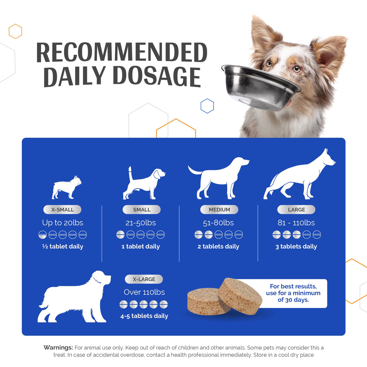 60 Chewable Tablets Joint Nutrition for Dogs X501