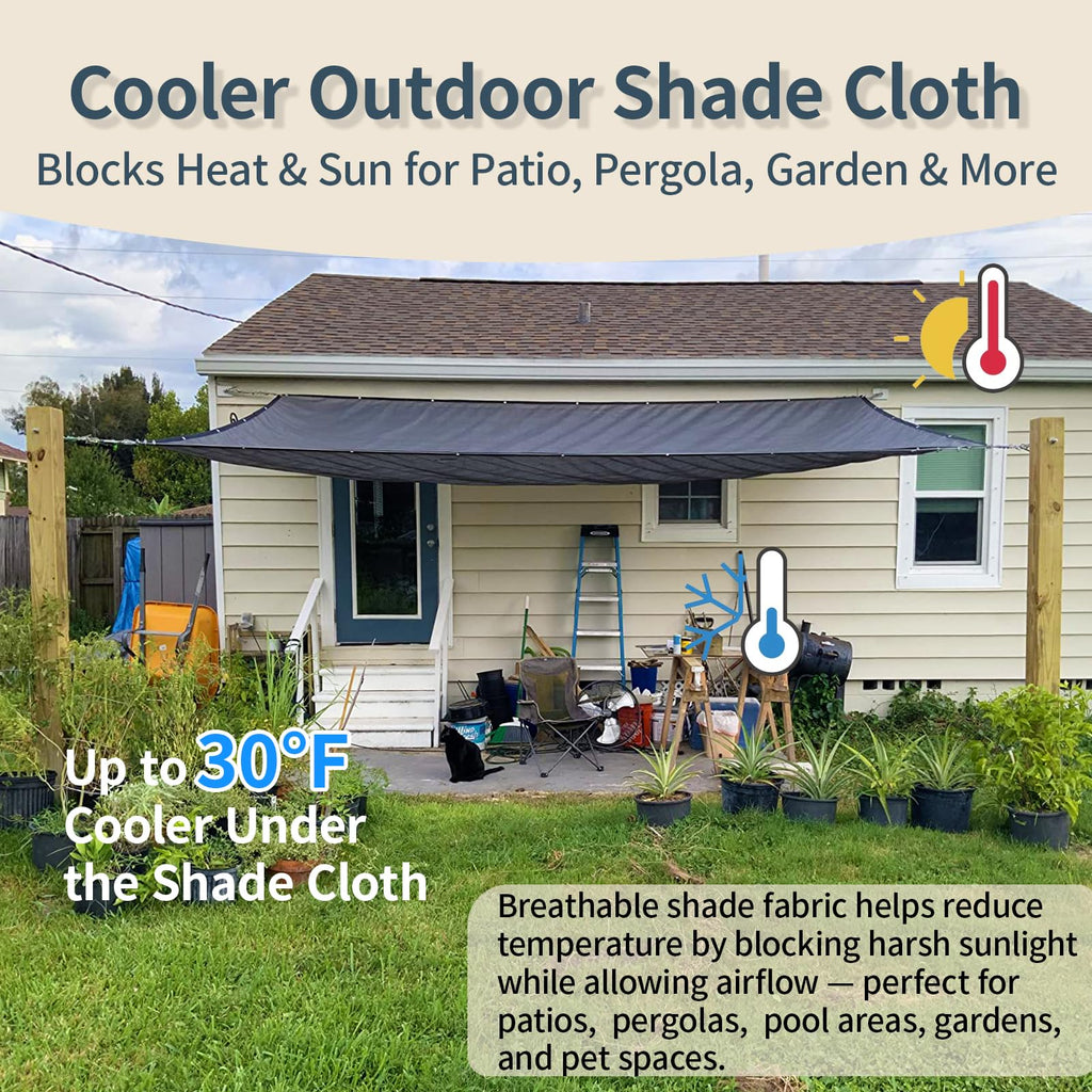 8x20 FT Sun Shade Cloth with D-Rings S67950