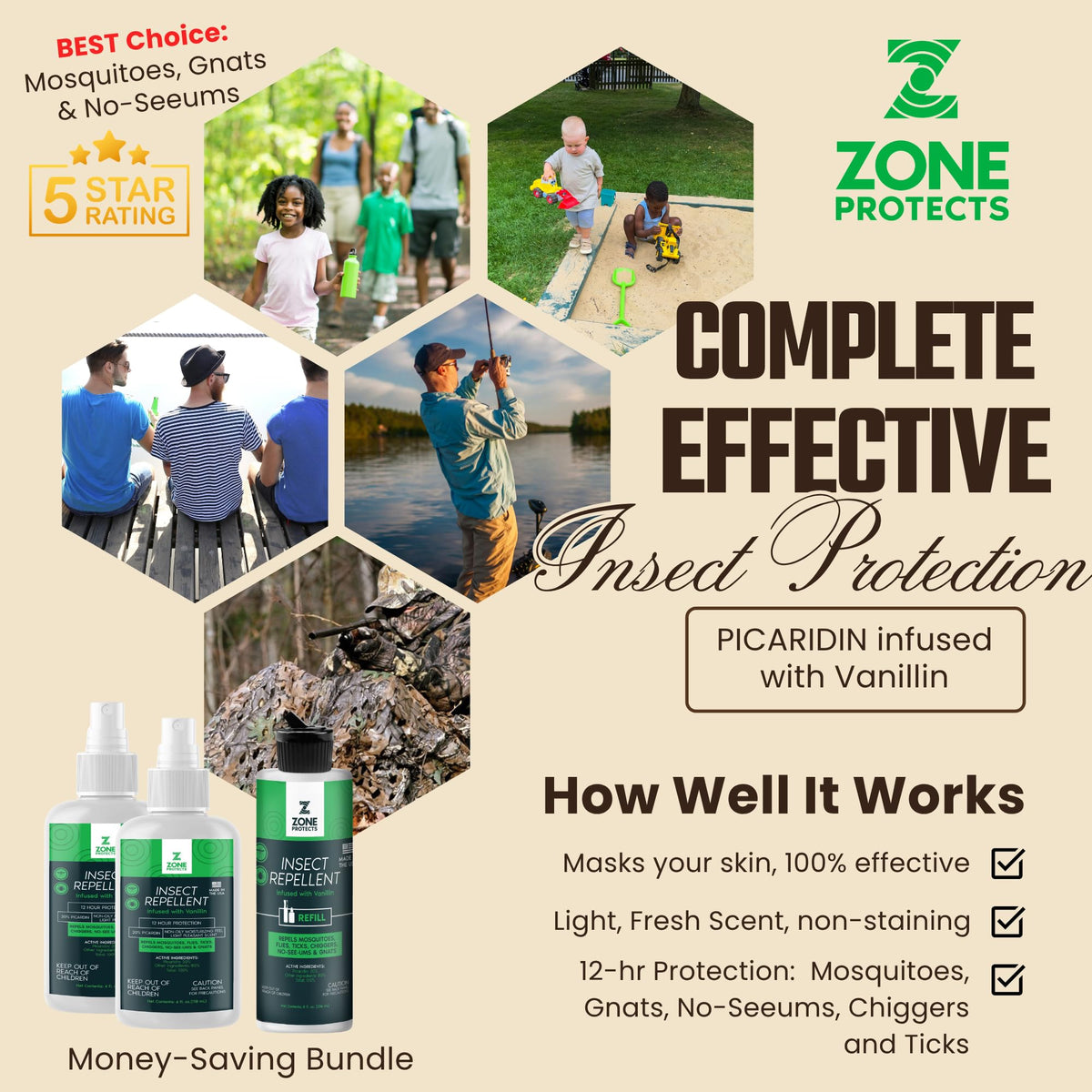 Picaridin Insect Repellent 2-Pack + Refill A864978