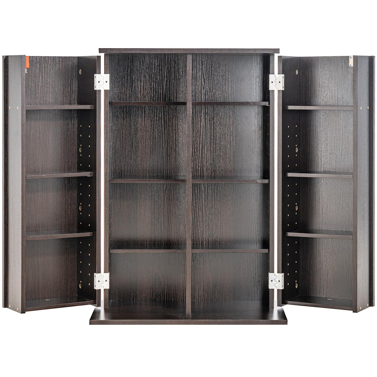 Espresso Media Storage Cabinet with Doors and Shelves B602644