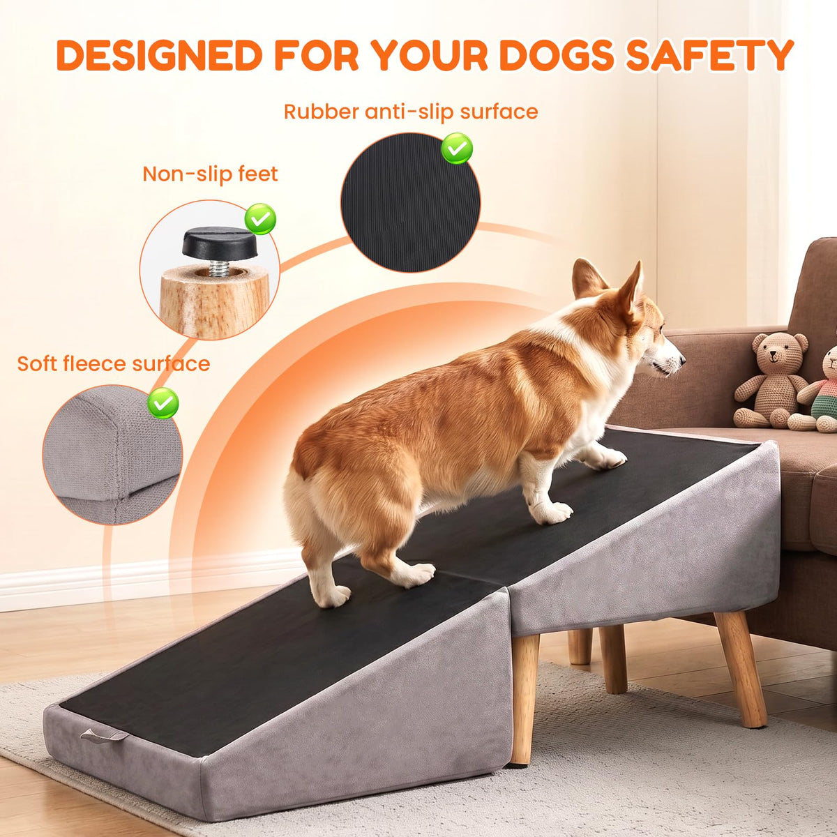 Foldable Dog Ramp Gray O148