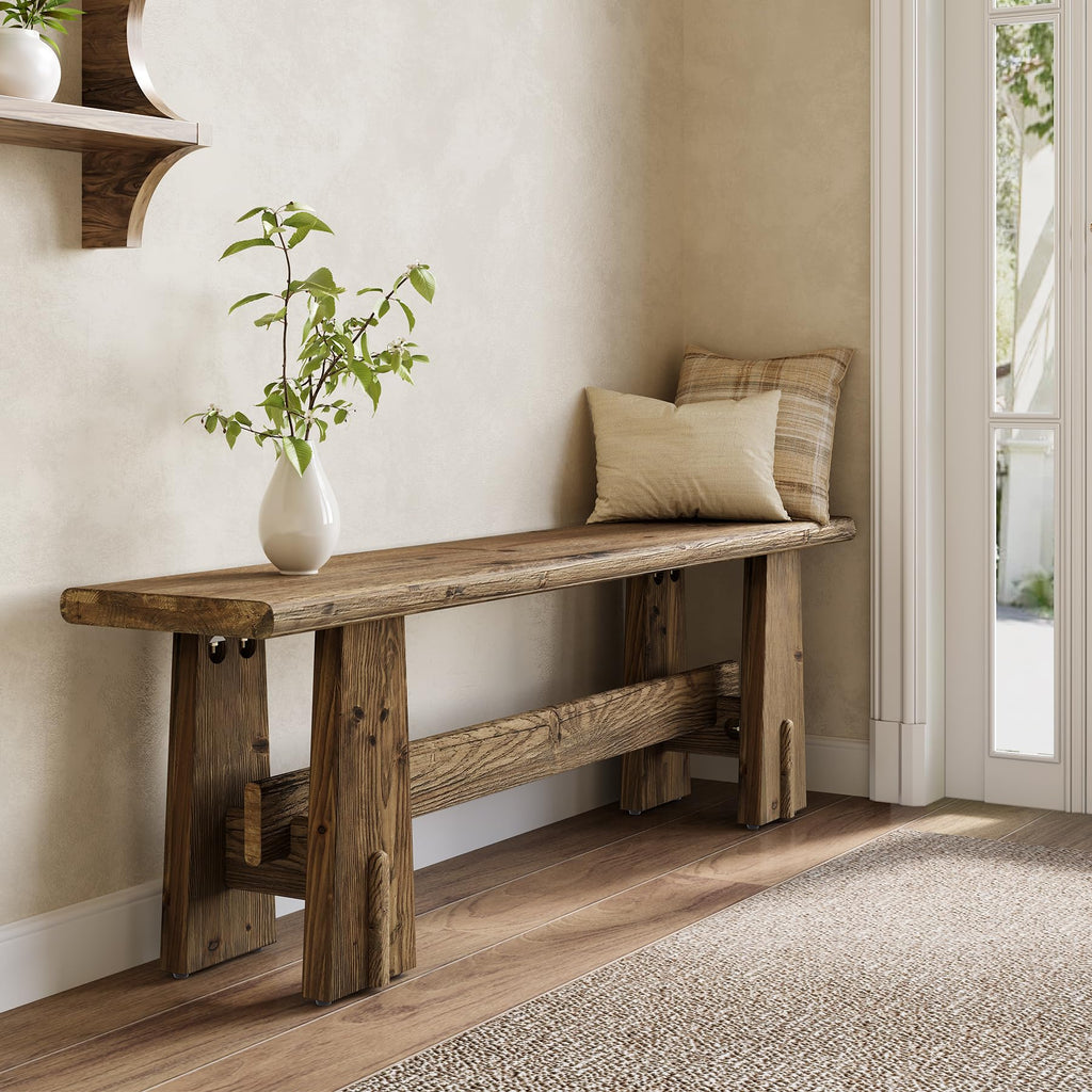 59" Solid Wood Bench Z689