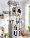 70 inch Light Grey Cat Tree Condos B663764
