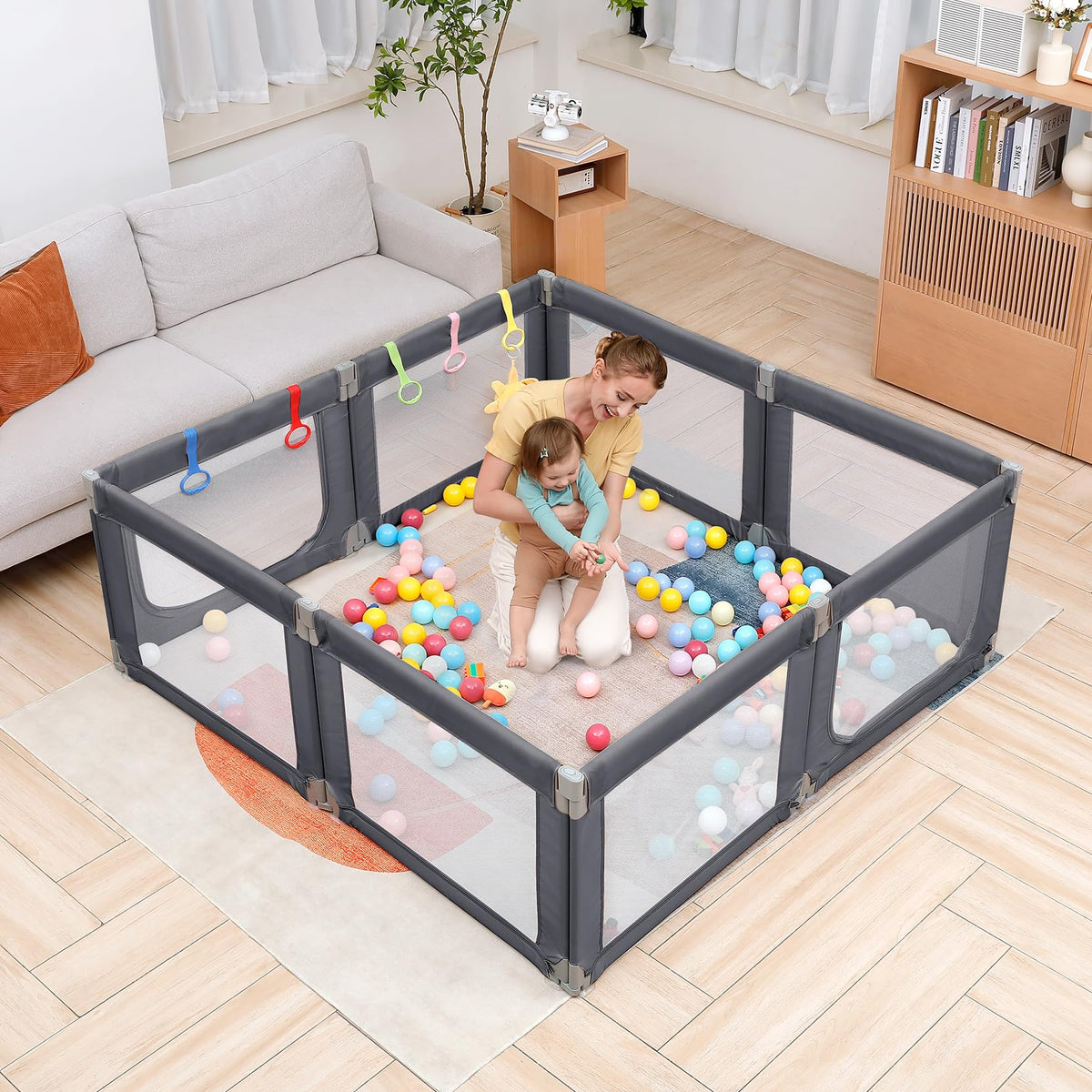Grey Baby Playpen M393706