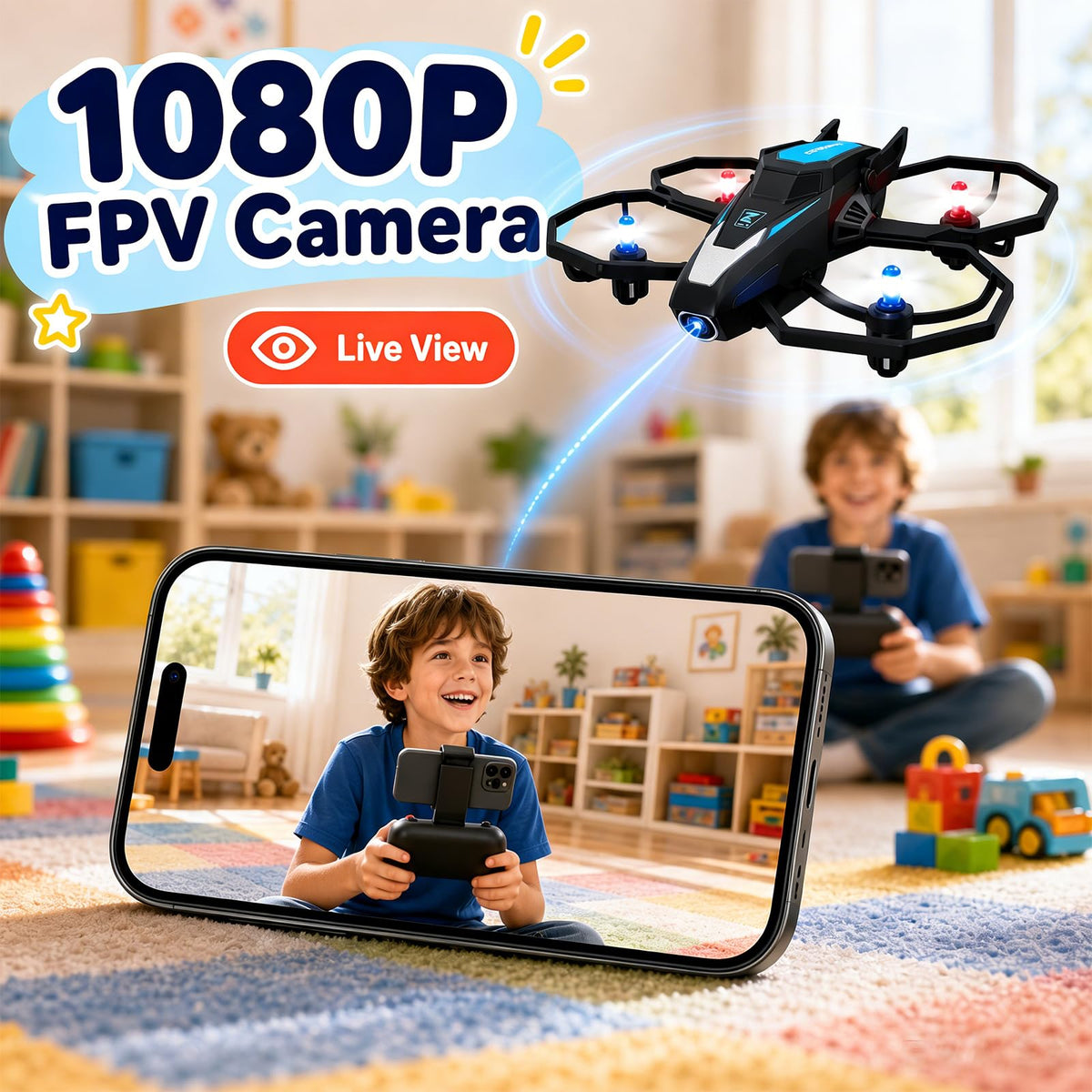 Mini Drones with Camera 1080P HD RC Quadcopter Y799515