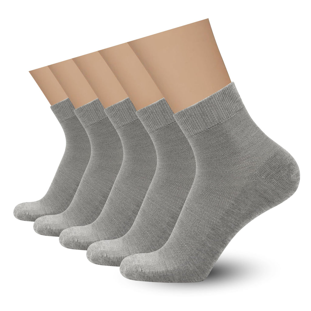 Mens Rayon Bamboo Mesh Breathable Ankle Socks 5 Pairs B74791