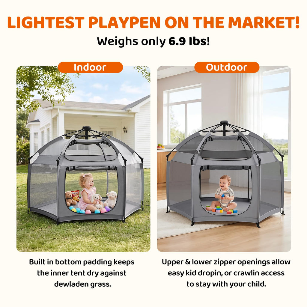 Portable Pop Up Playpen with Canopy E344117