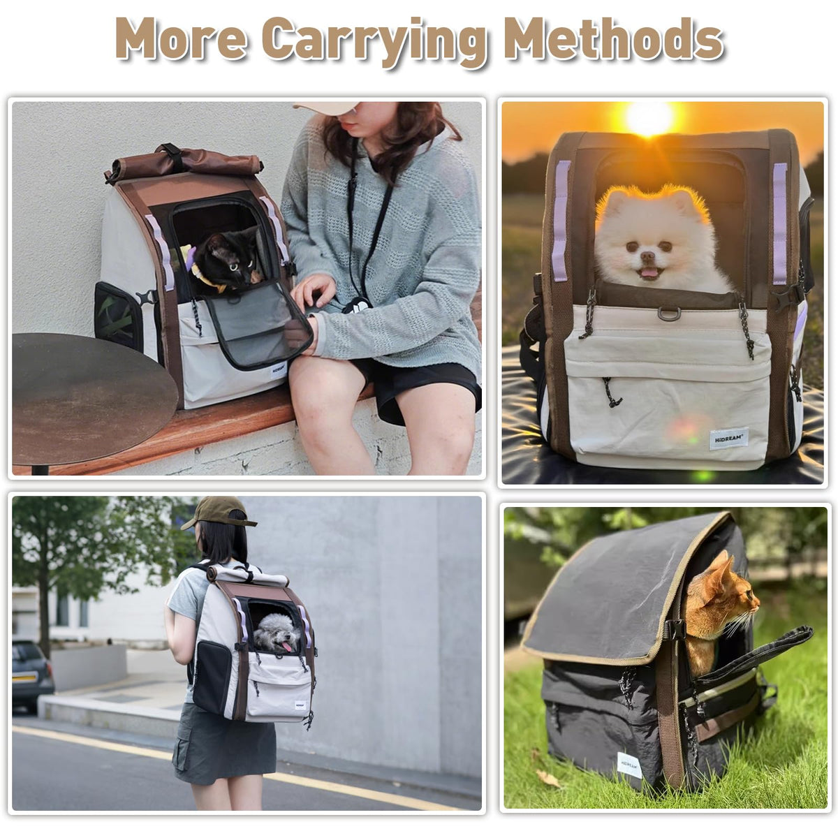 Light Grey Pet Carrier Backpack I828252