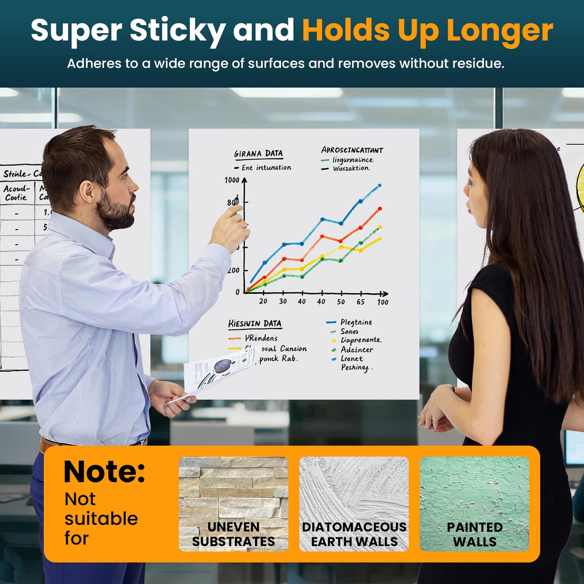 25x30 Inch Self-Adhesive Flip Chart Paper 10 Pack O247631