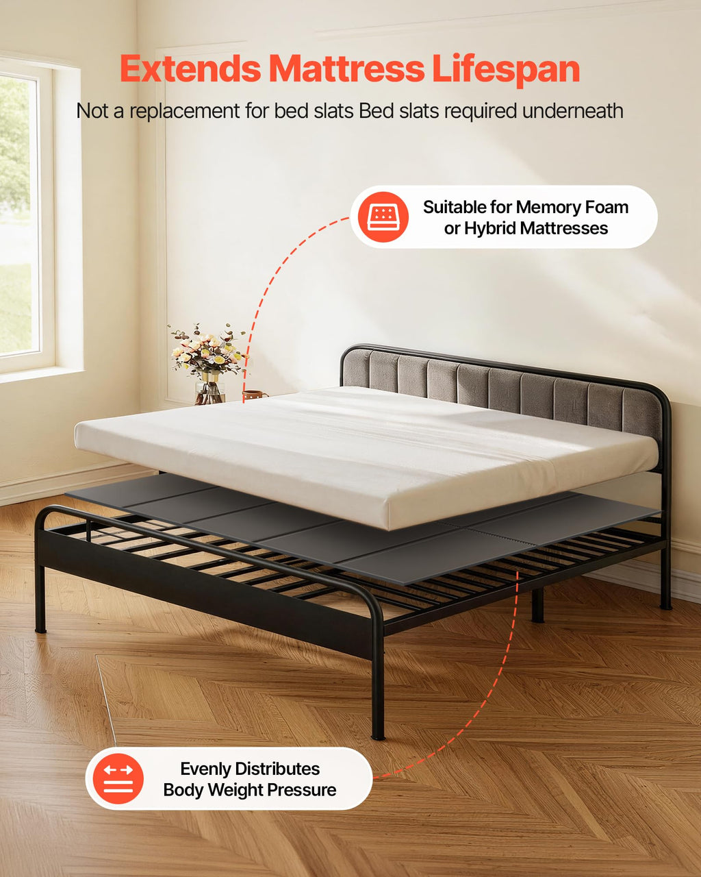 Cal King Size Foldable Bed Board J112