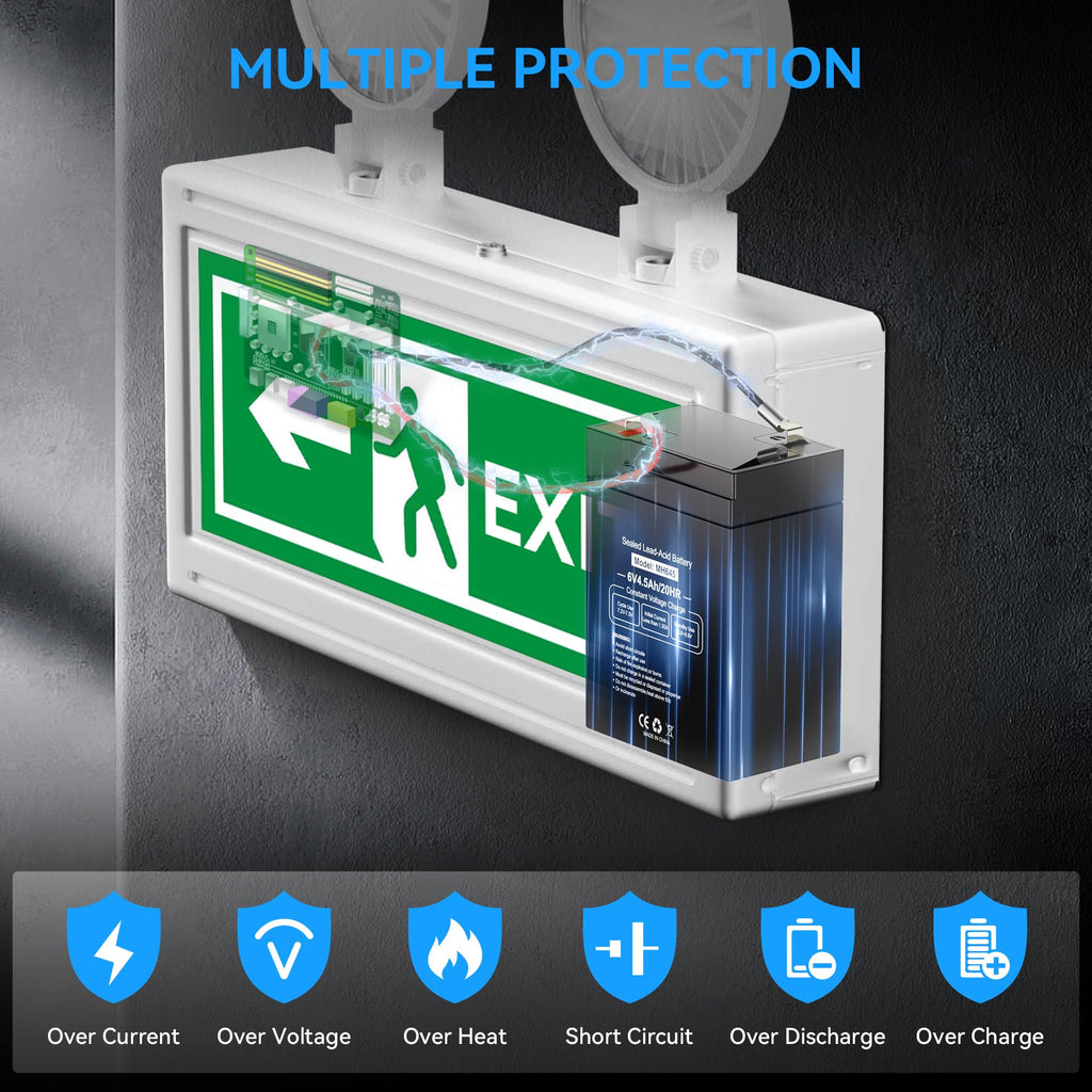 6V 4.5Ah Rechargeable SLA AGM Battery, 6 Pack W390