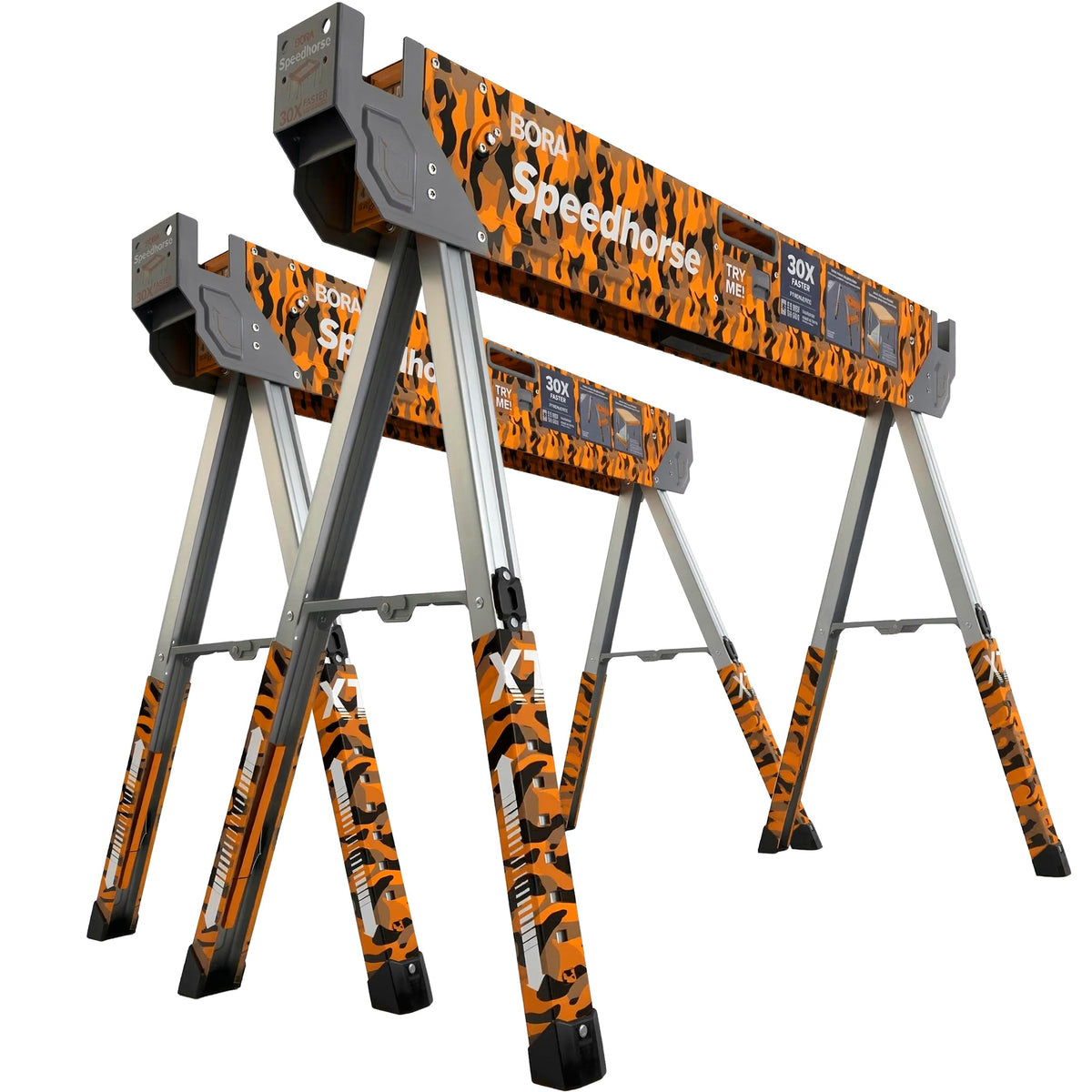 Adjustable Height Folding Sawhorse 2 Pack W219
