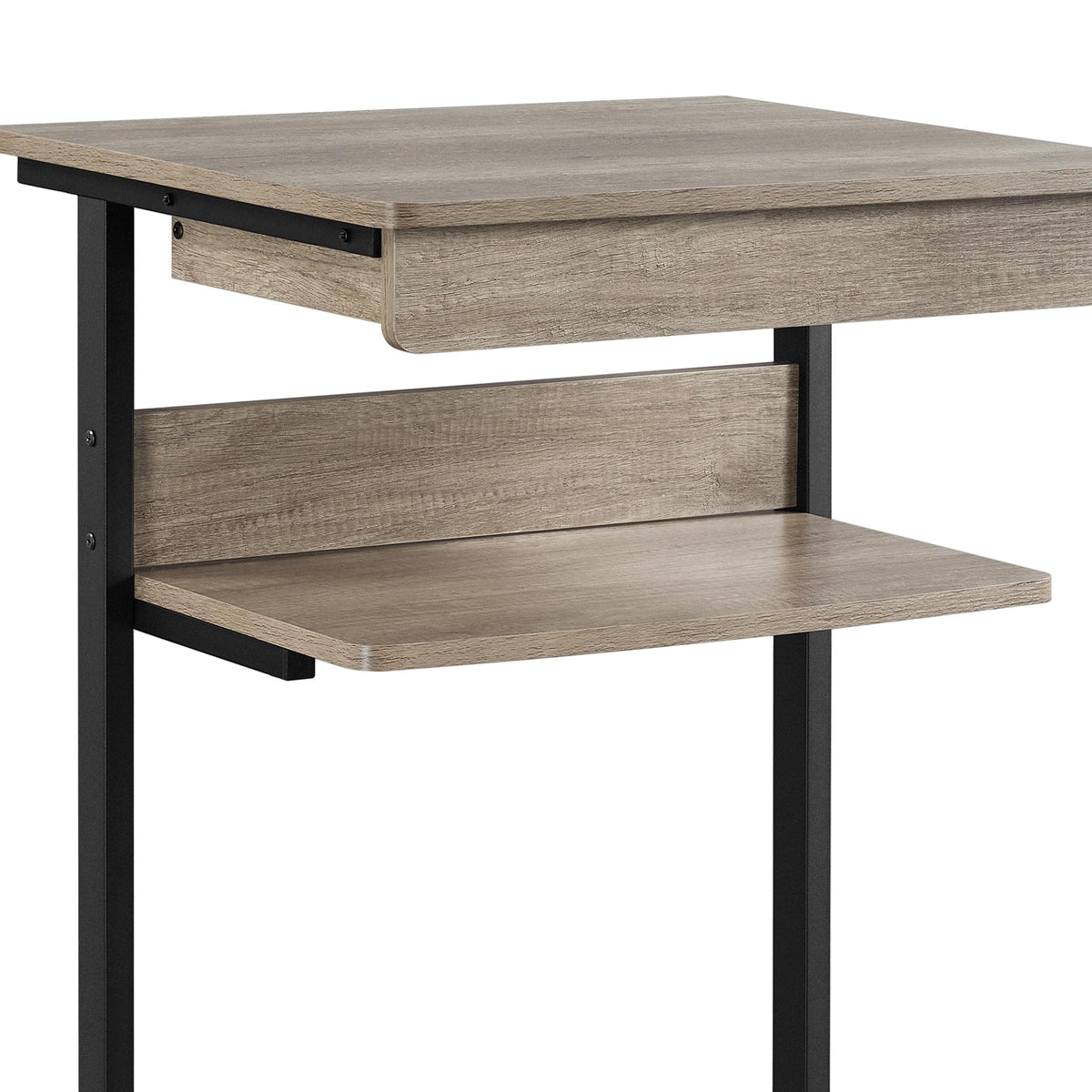 Gray 3-Tier Rolling Cart with Drawer F316448