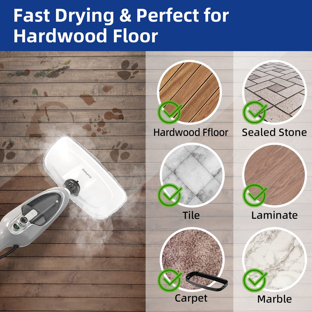 10-in-1 Handheld Steam Mop with 11 Accessories B7758