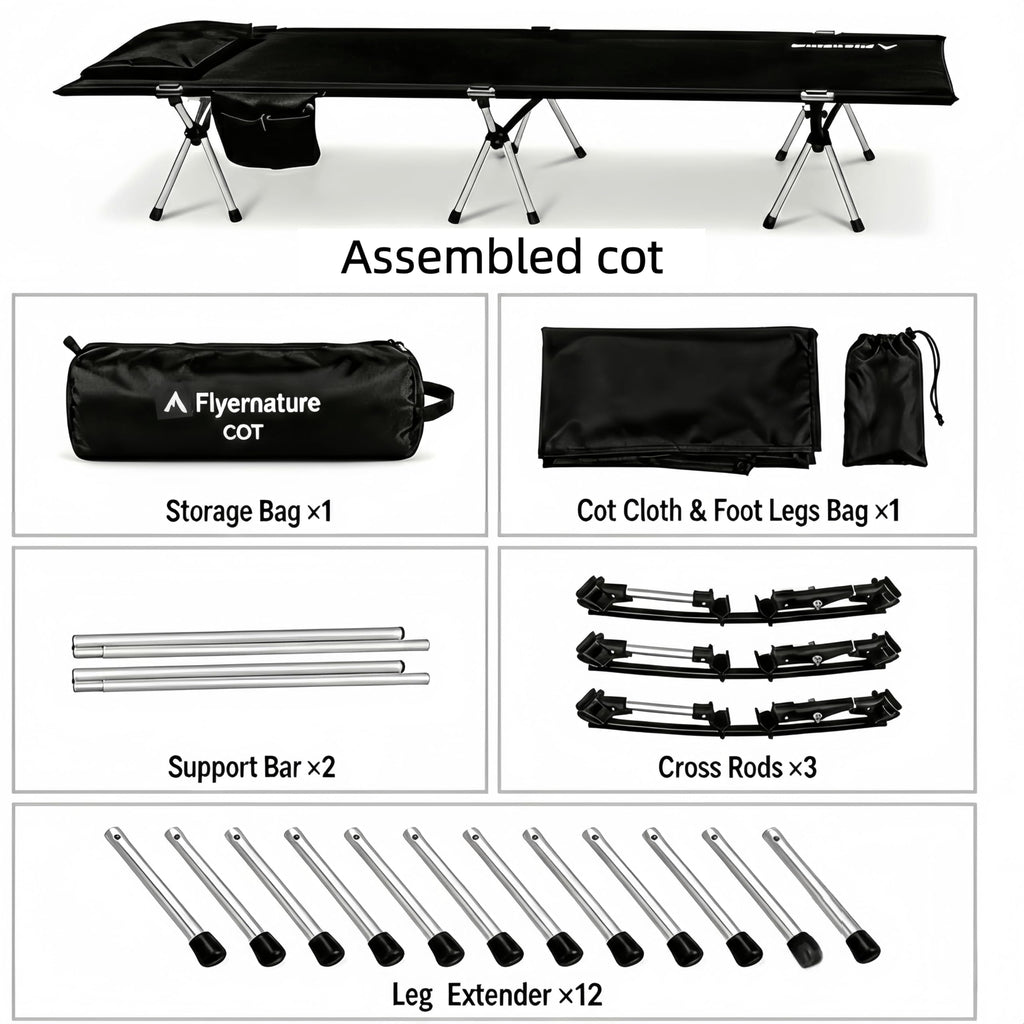 Lightweight Foldable Camping Cot 300 lbs Capacity P19355