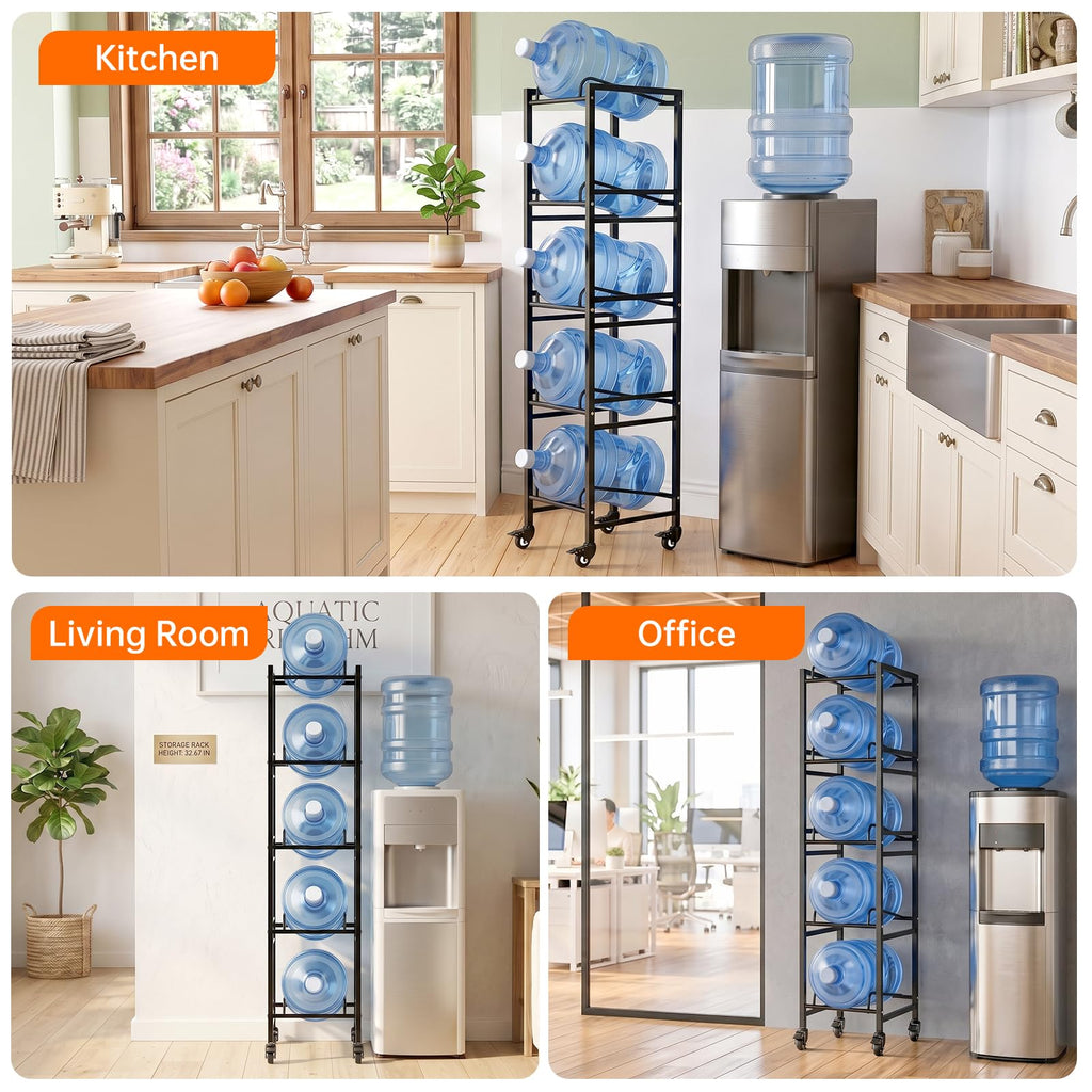 5 Gallon Water Jug Holder with 4 Locking Casters E22408