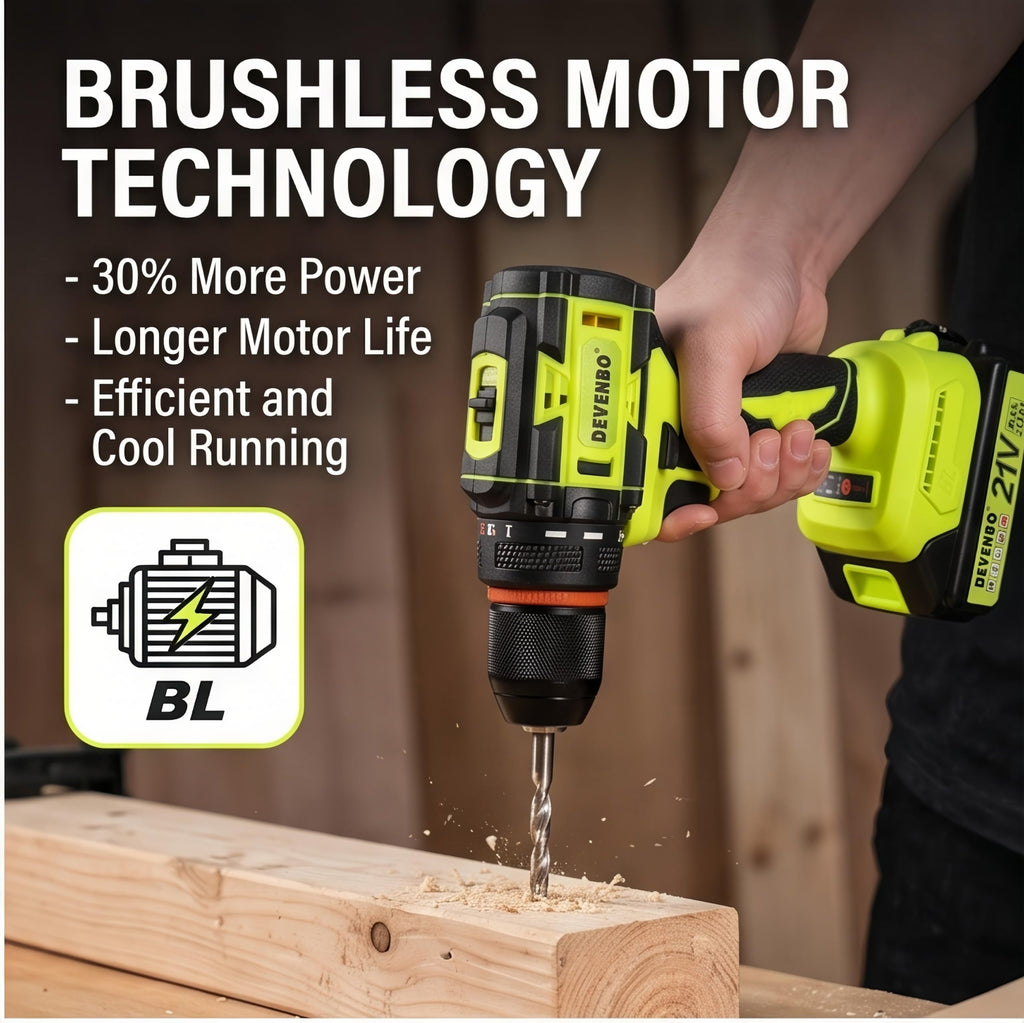 21V Brushless Cordless Drill Set T91212