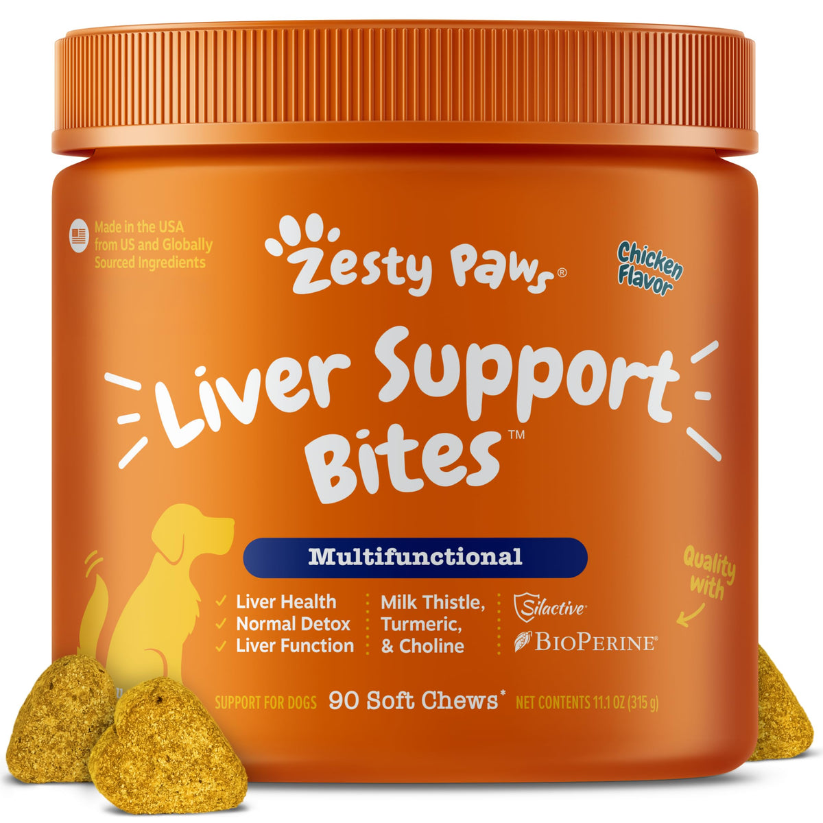 Dog Liver Supplement - Milk Thistle, Chicken, 90 Ct H251292