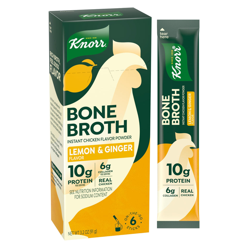 Lemon Ginger Chicken Bone Broth 6 Count I717