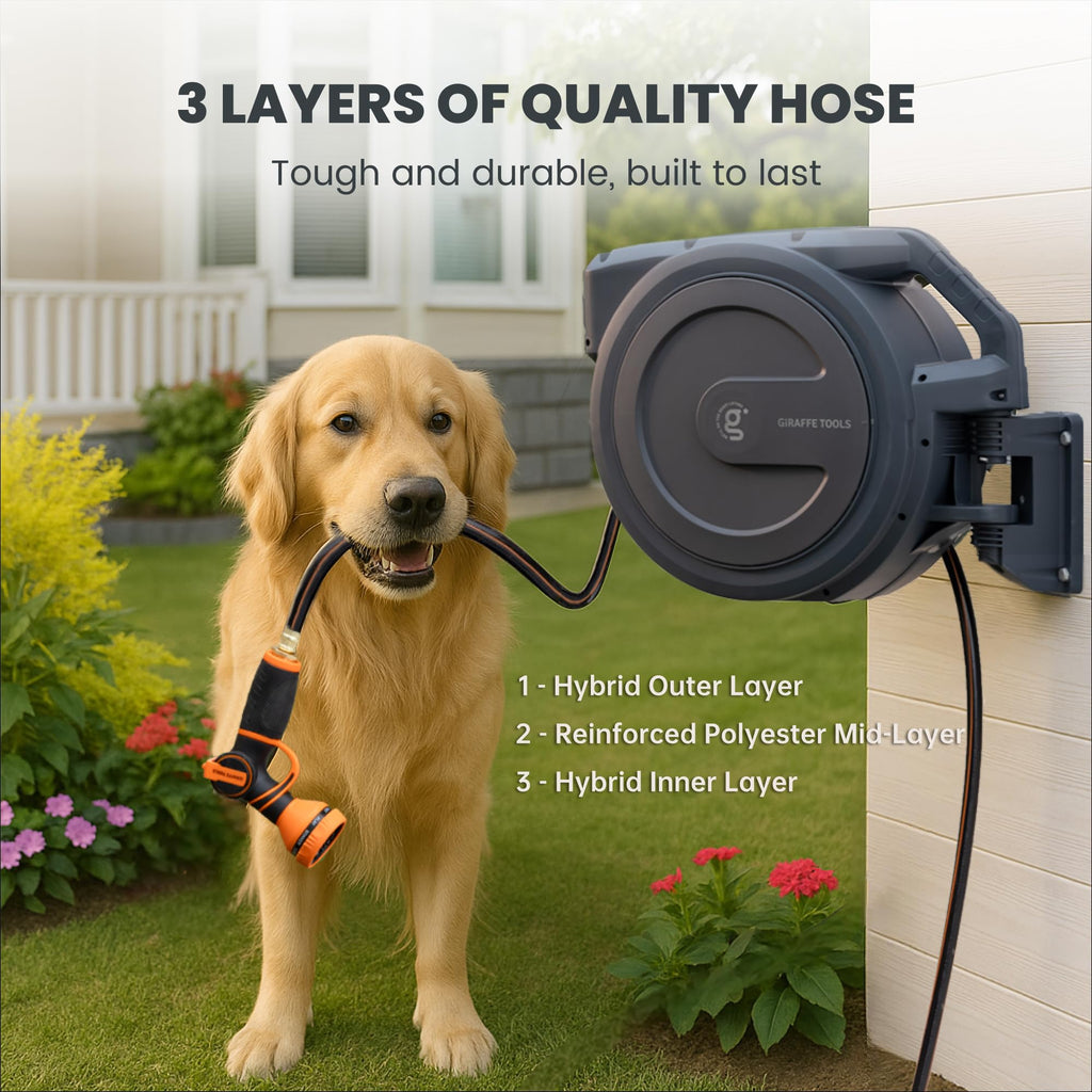 1/2" 100FT Retractable Garden Hose Reel G6575