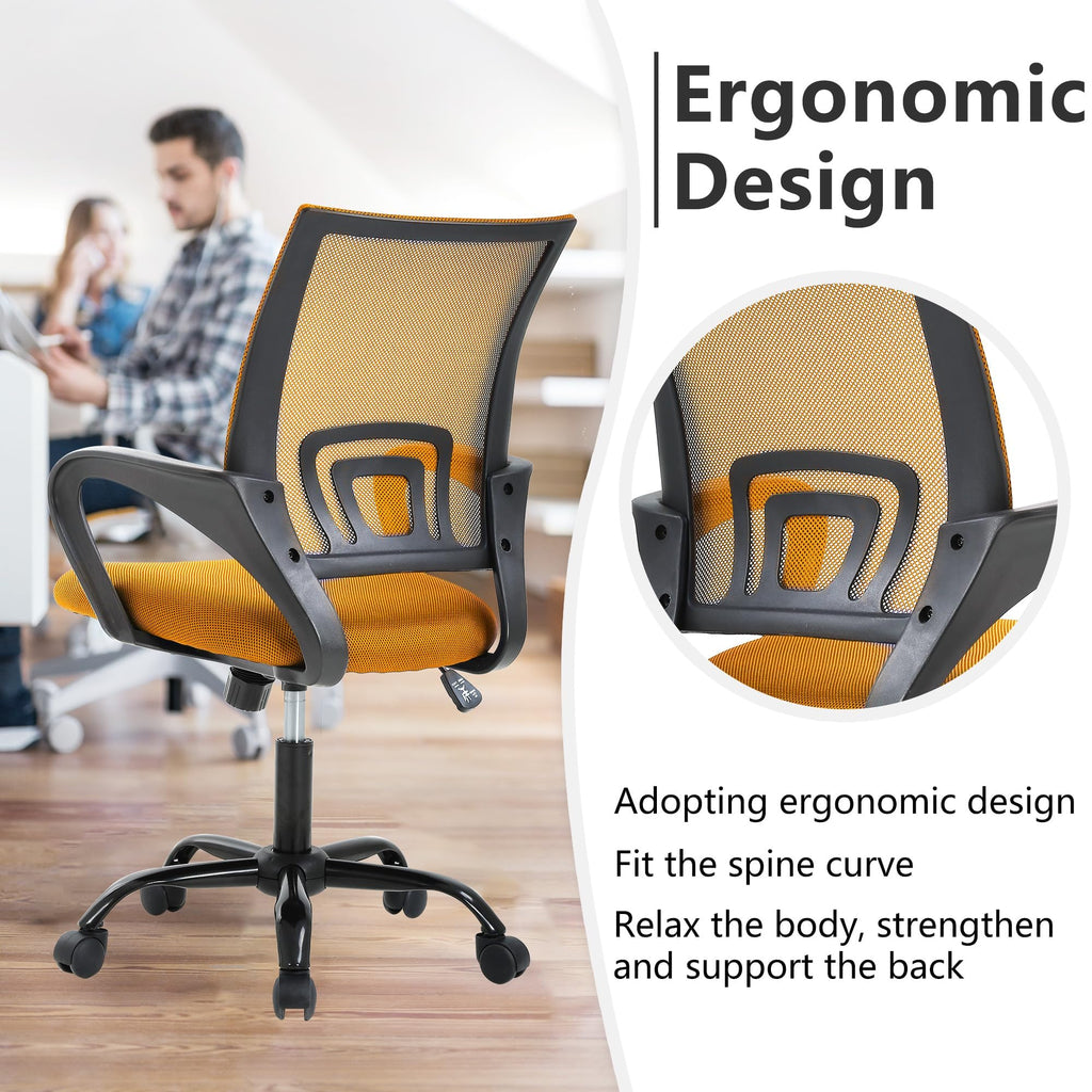 Orange Mesh Ergonomic Office Chair S3679