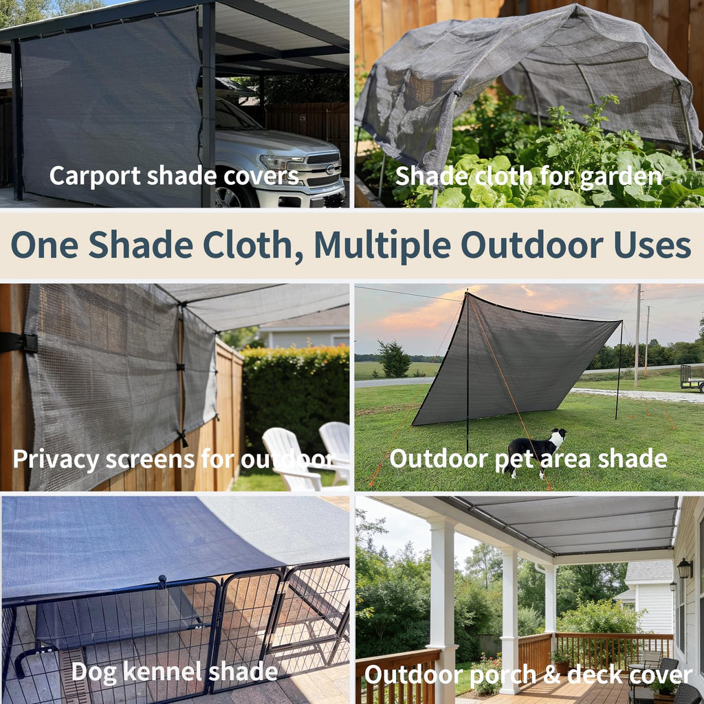 8x20 FT Sun Shade Cloth with D-Rings S67950