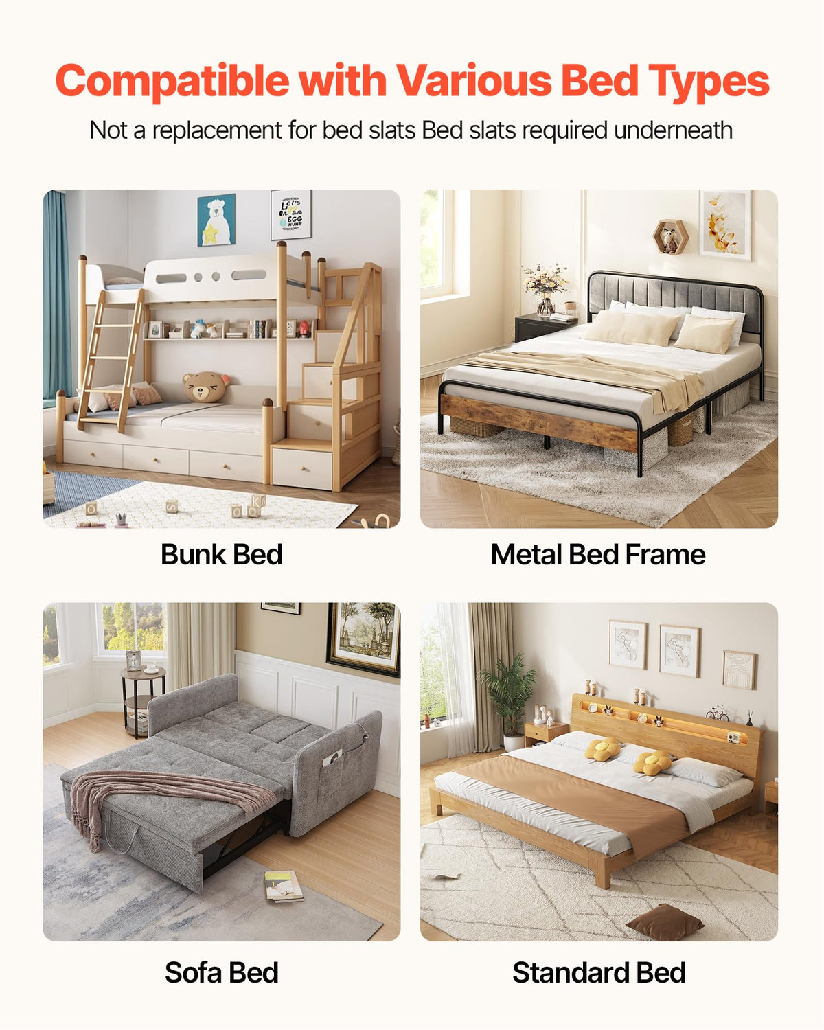 Cal King Size Foldable Bed Board J112