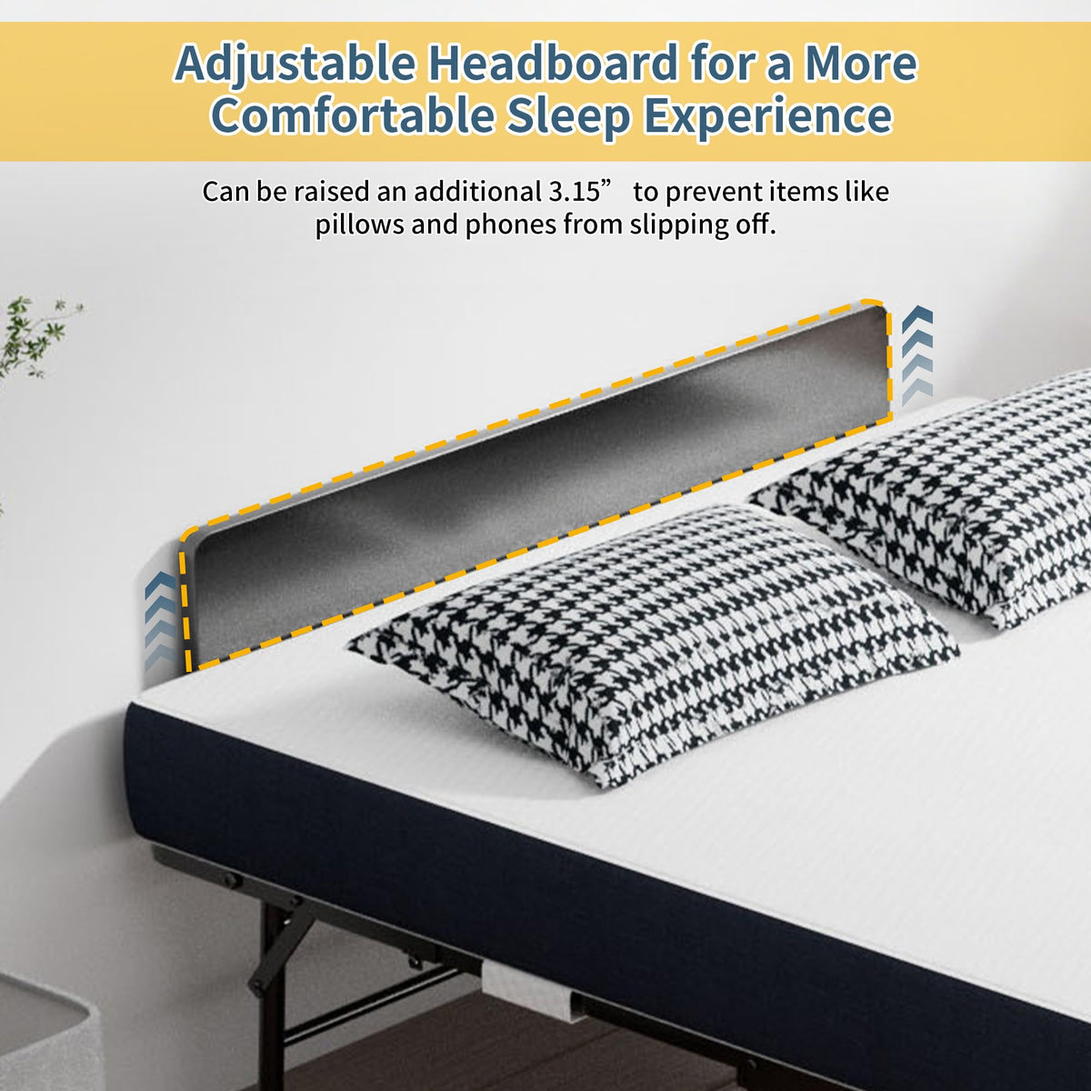 Folding Bed with Mattress, 75" x 38" Twin Size R3787