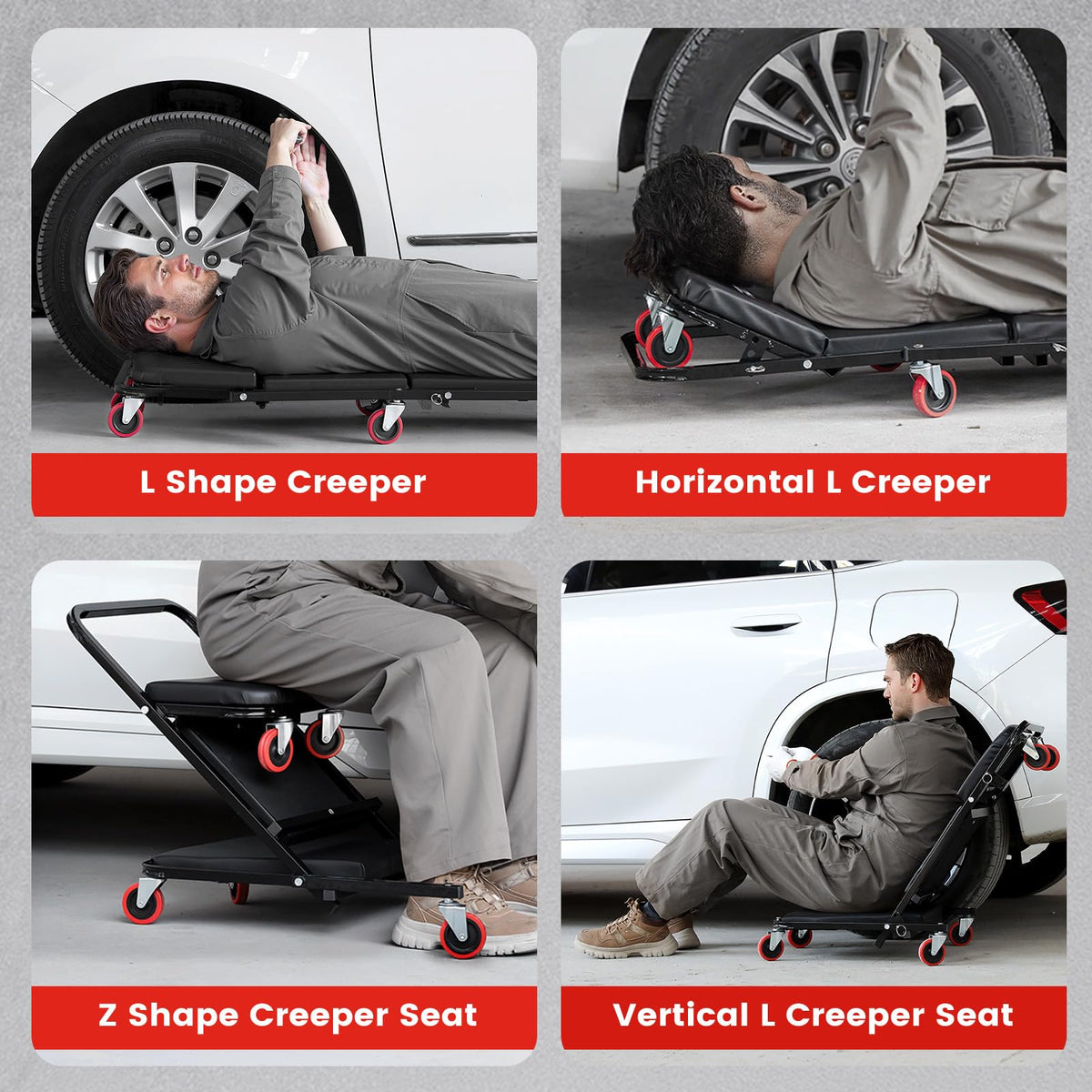 40 Inches 4 in 1 Creeper Seat up to 450 lbs Capacity H3663