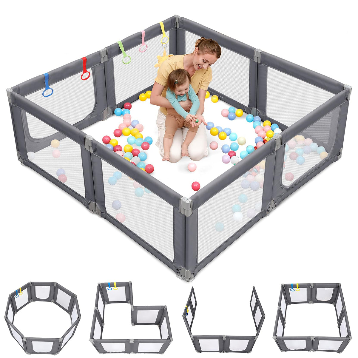 Grey Baby Playpen M393706