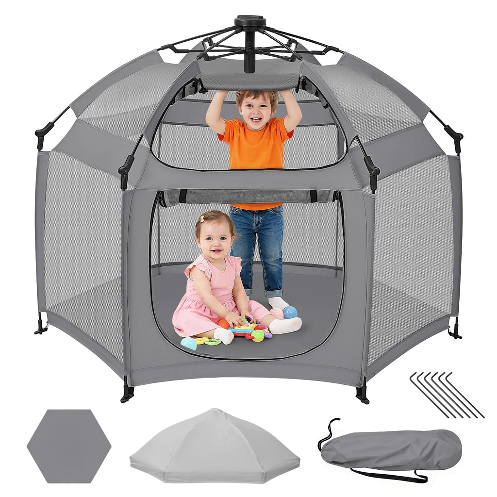 Portable Pop Up Playpen with Canopy E344117