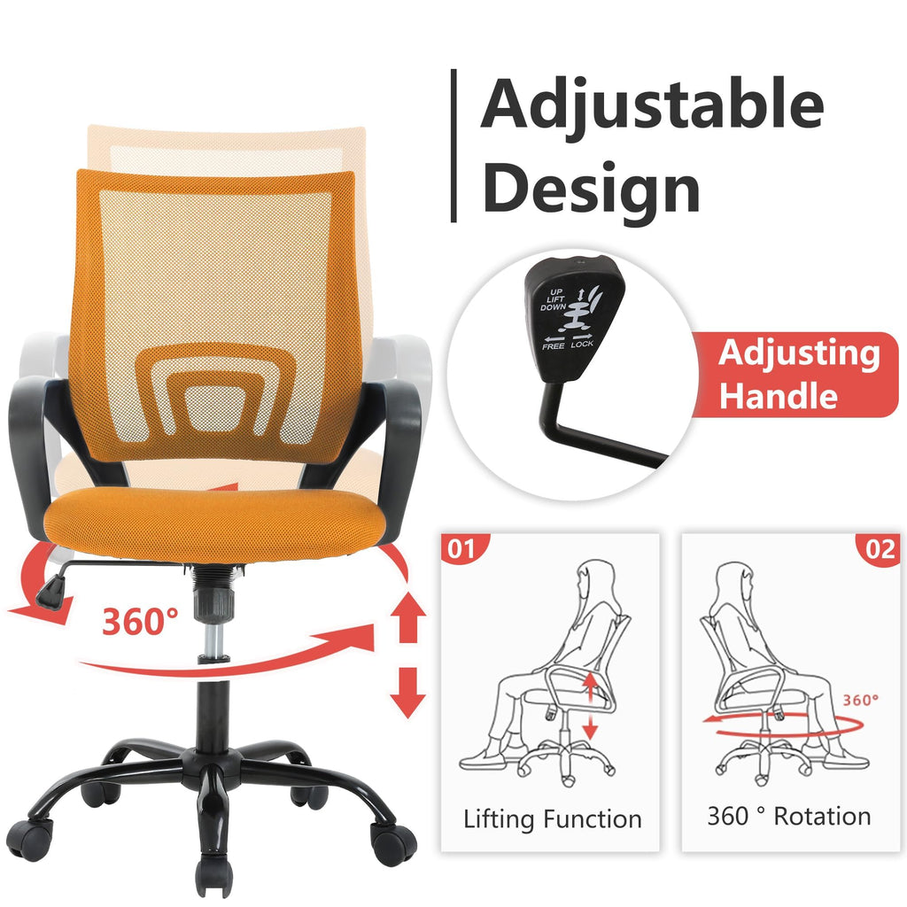 Orange Mesh Ergonomic Office Chair S3679