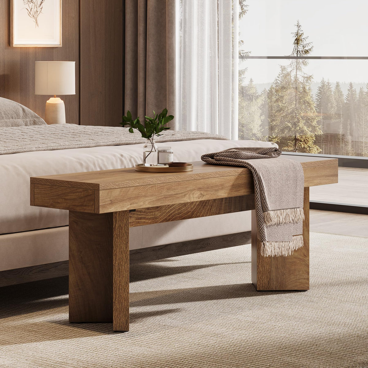 47" Wooden Bench Y39294