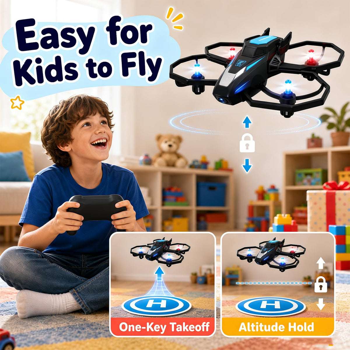 Mini Drones with Camera 1080P HD RC Quadcopter Y799515