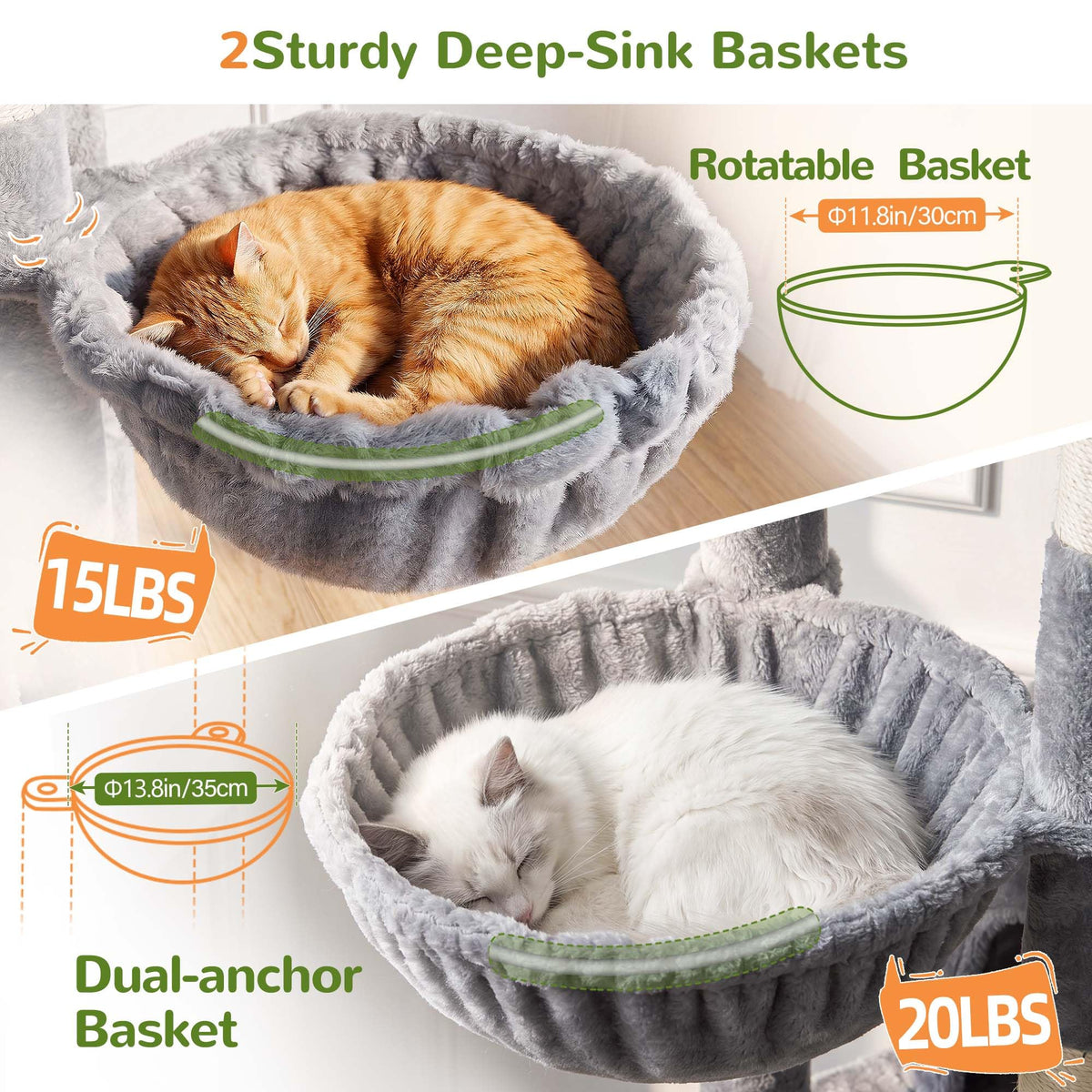 70 inch Light Grey Cat Tree Condos B663764