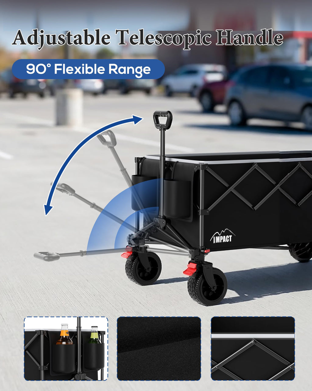 46" Collapsible Wagon Cart 300L Capacity Q3298