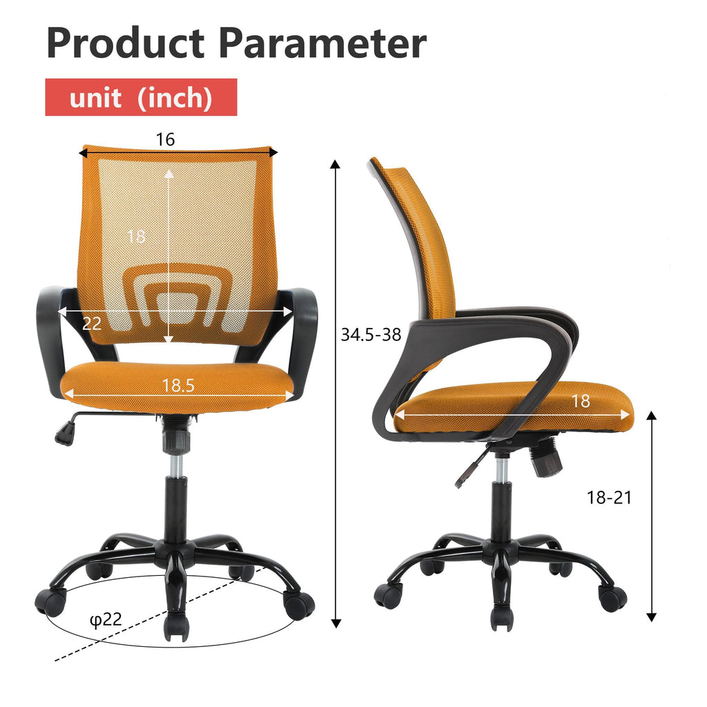 Orange Mesh Ergonomic Office Chair S3679