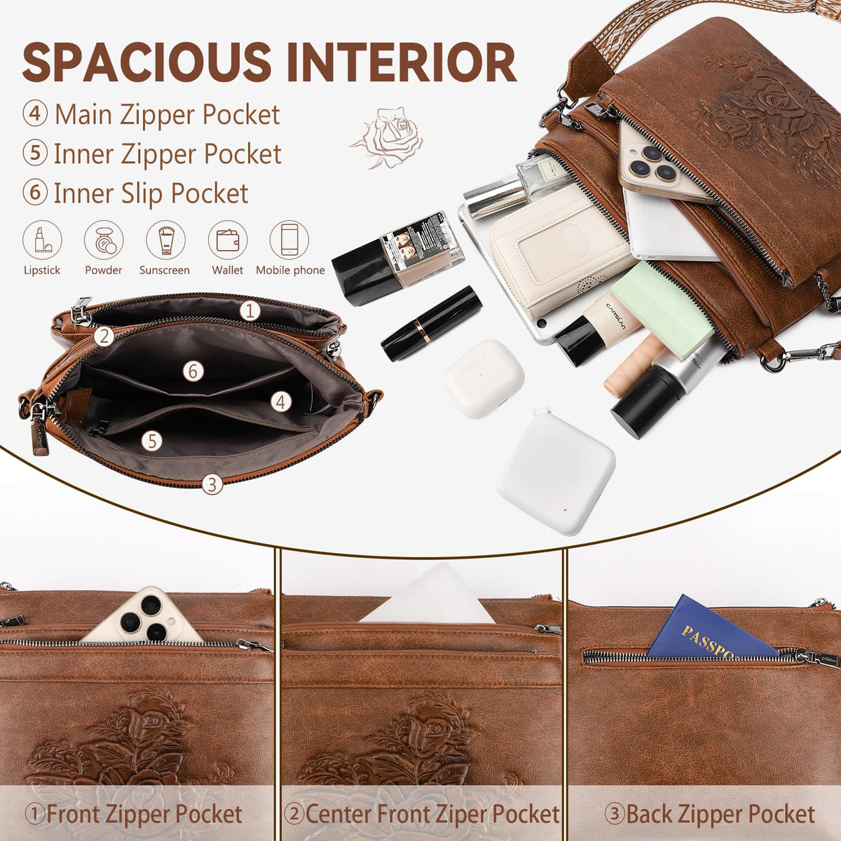 Vegan Leather Crossbody Bag G2000