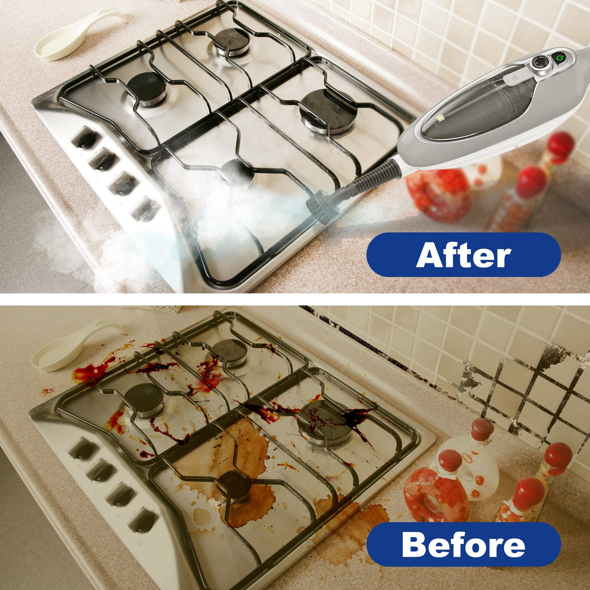 10-in-1 Handheld Steam Mop with 11 Accessories B7758
