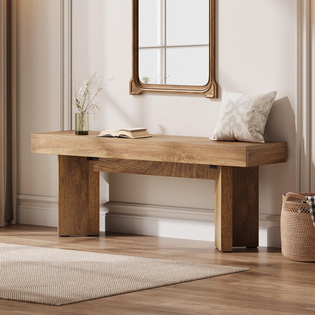 47" Wooden Bench Y39294