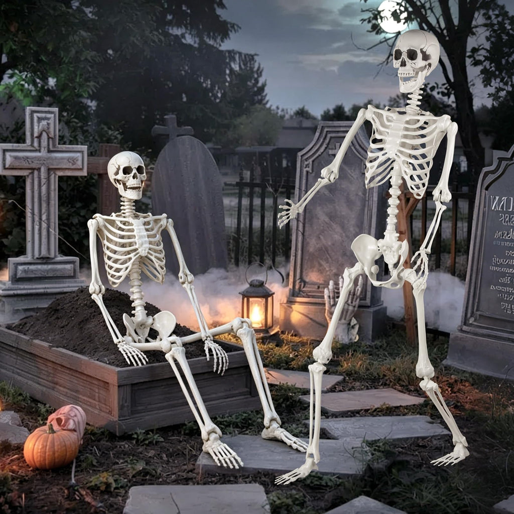 5.4 ft Posable Life Size Skeleton with Movable Joints P746729