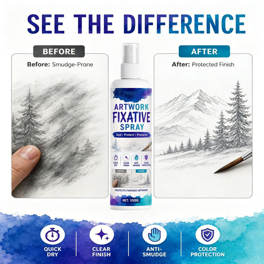 Quick-Dry Smudge-Proof Clear Matte Fixative Spray (7PCS) Y76683