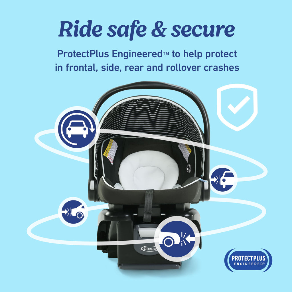 Lightweight Rear-Facing Infant Car Seat with Adjustable Base G988